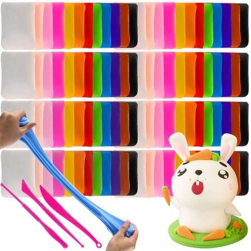 Set modelare plastilina, 96 bucati, 12 culori diferite, 3 instrumente de modelat, multicolor - imagine 17